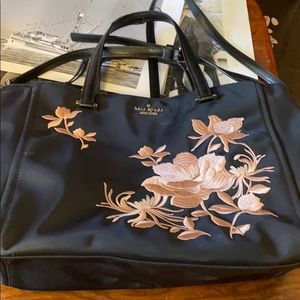 Kate spade embroidered black purse